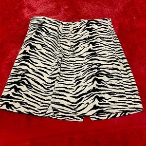 Zebra Print Mini Skirt